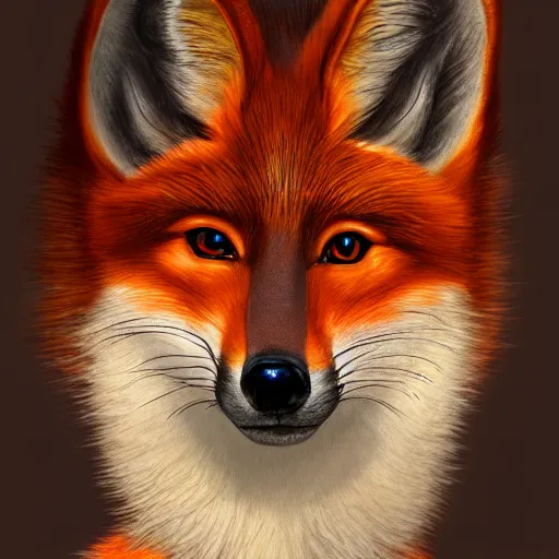 Image similar to award - winning extremely detailed fantasy art of a cute female anthro vulpes vulpes fulva with innocent eyes, 4 k