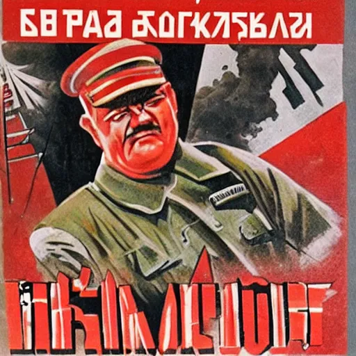 Prompt: pro - war propaganda by the soviet union