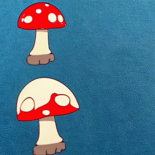 Image similar to cute mushroom with face sticker