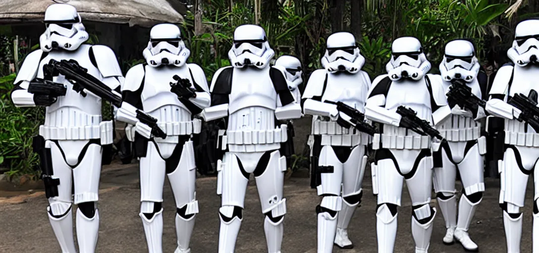 Image similar to storm troopers on vacation in thailand