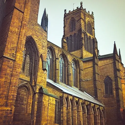 Prompt: “Durham Cathedral is made out of rizla, art station, highly detailed, Instagram”