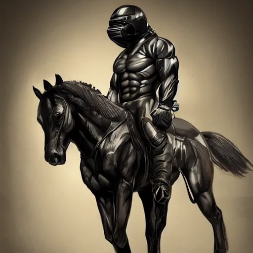 Image similar to a musclebound black - coated male anthro horse in a tactical outfit at a facility, detailed clothes texture, absurdly exaggeratedly athletic physique, highly detailed, digital painting, artstation, sharp focus, smooth, concept art, illustration, art by artgerm, greg rutkowski, wlop