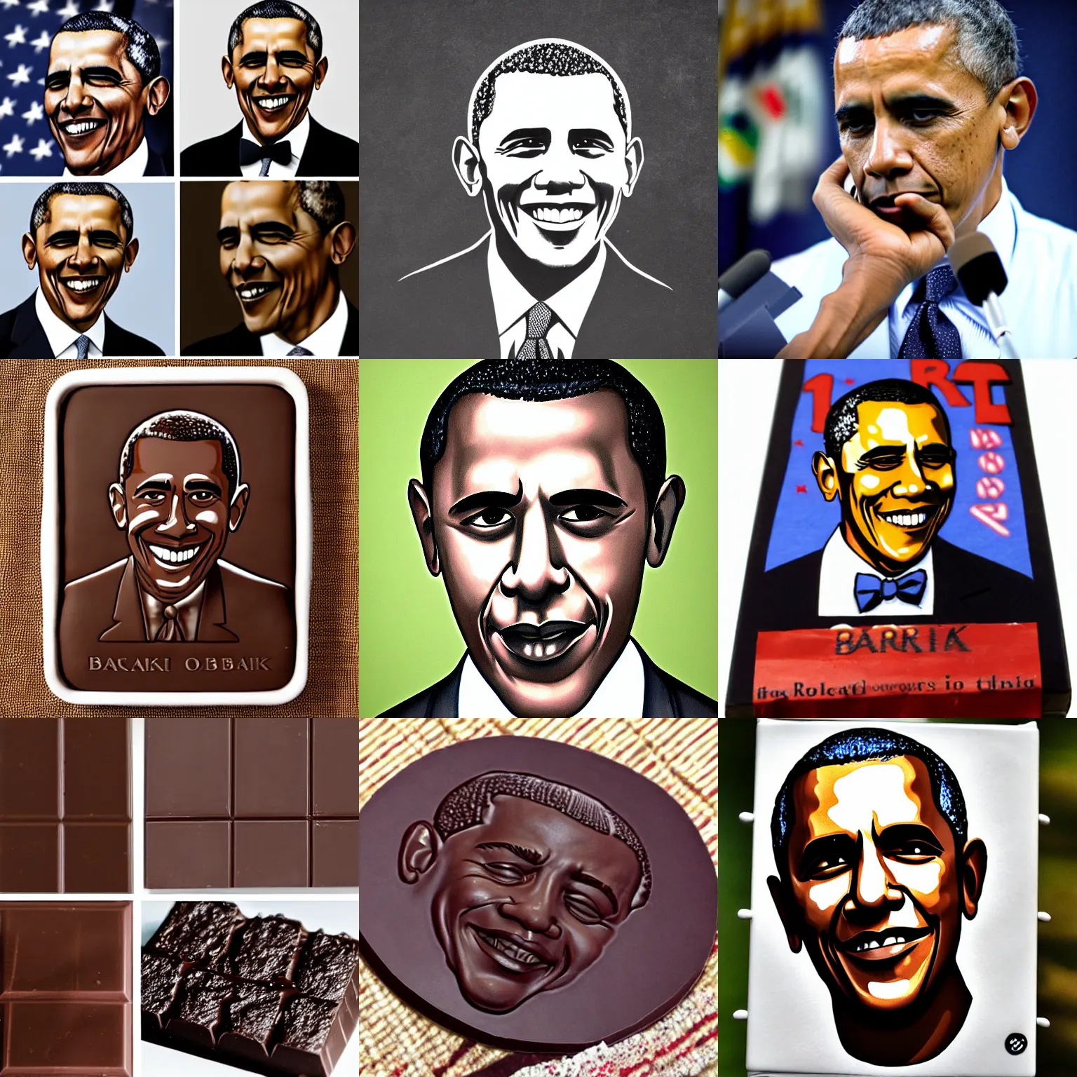 Image similar to dark chocolate relief of barak obama