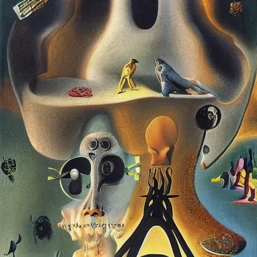 Image similar to the world between death and life, surrealistic extremely detailed painting, by damien gilley and salvador dali