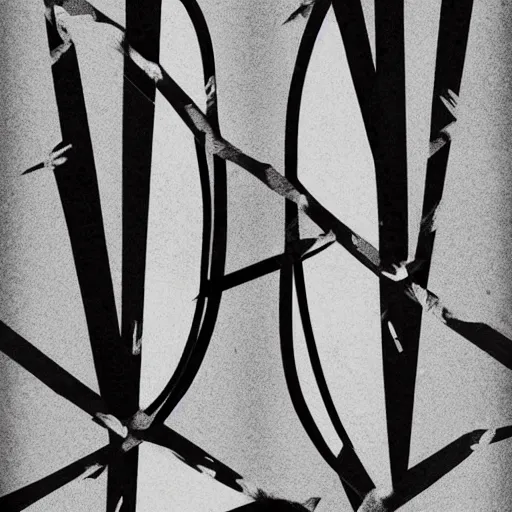 Image similar to graphic design poster by palefroi, nanae kawahara, damien tran, elements in a composition, illustrative and abstract, minimalist, greyscale, charcoal, artwork