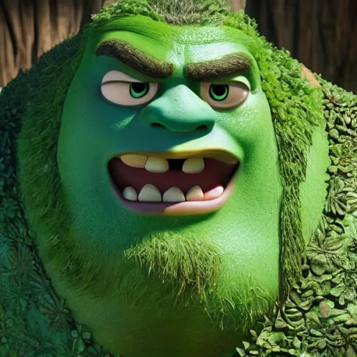 Image similar to Green man giant, nature, moana, pixar, 8k