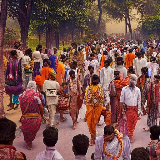 Prompt: vedic aryans arriving in india, 8 k, intricate, photograph, surreal