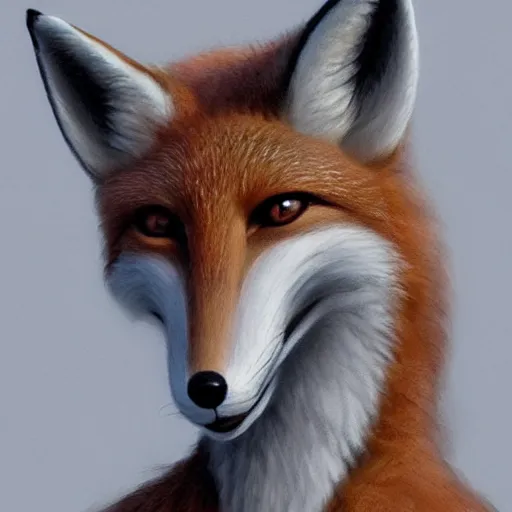 Image similar to a humanoid fox with a face inspired by mr. bean, intricate, elegant, highly detailed, digital painting, artstation, glamor pose, concept art, smooth, sharp focus, illustration, art by artgerm and greg rutkowski, artey freytag