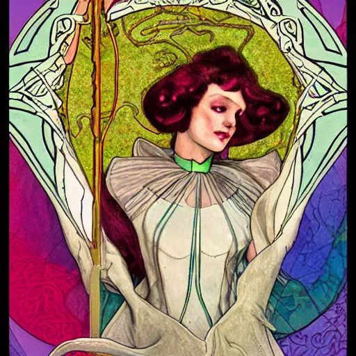 Prompt: ozma of oz, art nouveau, detailed portrait