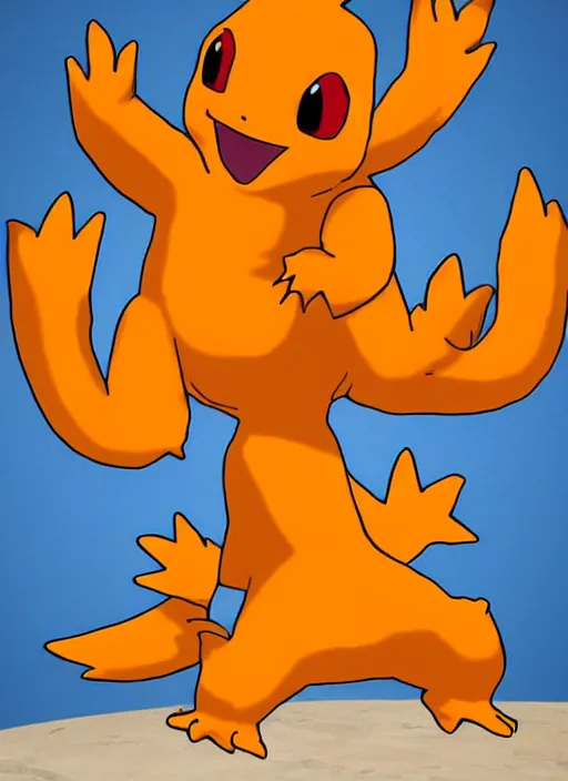 Image similar to charmander with huge frames