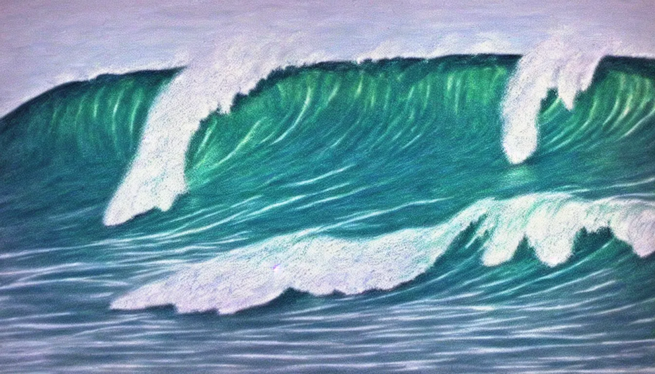 Image similar to surfing wave, photorealistic drawing, masterpiece