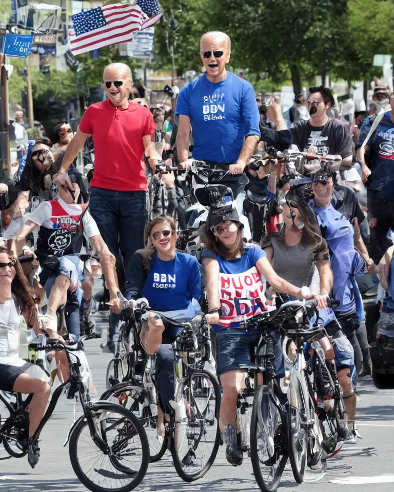 Prompt: joe biden bicycle day