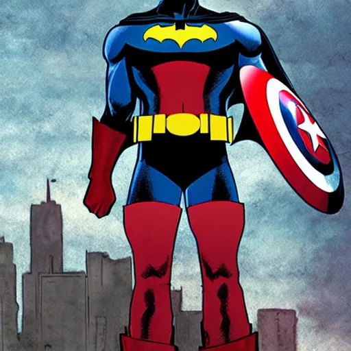 Prompt: batman as captain america