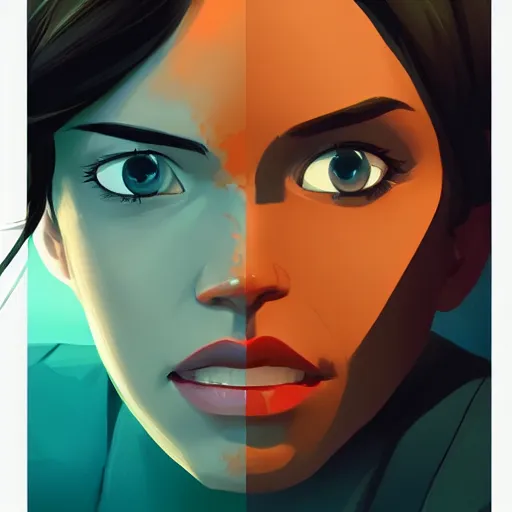 Image similar to face icon stylized minimalist pulp fiction, loftis, cory behance hd by jesper ejsing, by rhads, makoto shinkai and lois van baarle, ilya kuvshinov, rossdraws global illumination