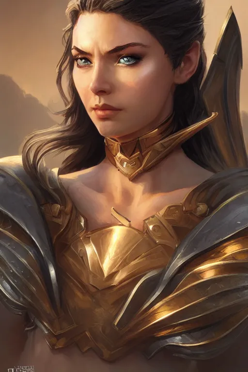 Image similar to amazon valkyrie athena, d & d, fantasy, portrait, highly detailed, headshot, digital painting, trending on artstation, concept art, sharp focus, illustration, art by artgerm and greg rutkowski and magali villeneuve