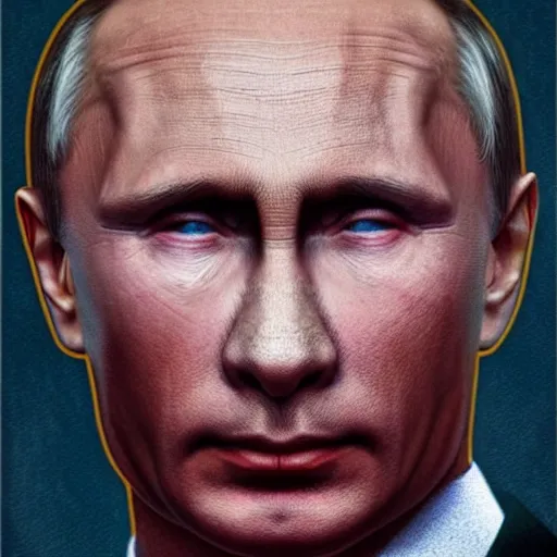 Prompt: portrait of vladimir putin who became an ugly lovecraftian monstrous degenerate abomination, photo - realistic, color image, 2 k, highly detailed, horror