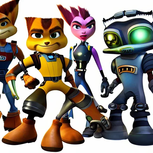 Image similar to ratchet and clank designed by proud family animator bruce w. smith