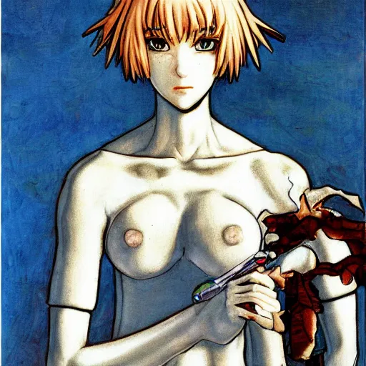 Prompt: rei ayanami by leonardo davinci