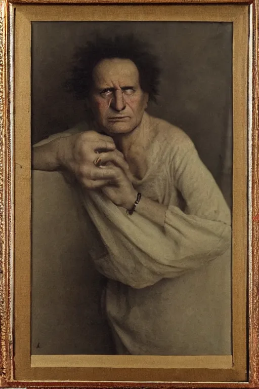 Image similar to ultra realistic vintage photo portrait of a slavic man, by Annie Leibovitz and Francisco de Goya,