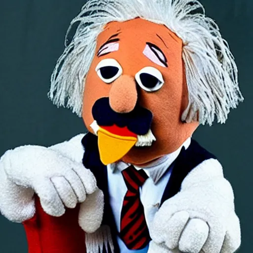 Image similar to Einstein as a Muppet.