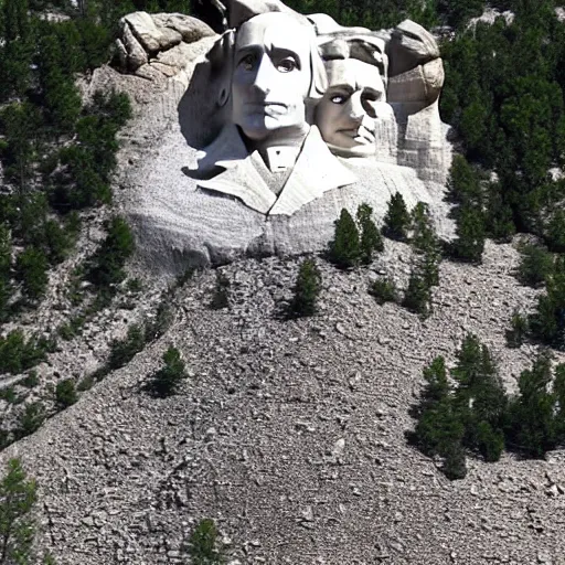 Prompt: gabe newell on mount rushmore