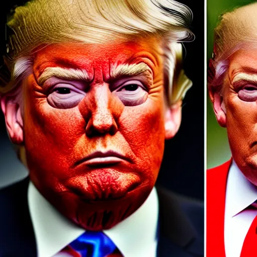 Image similar to donald trump with a red moustache