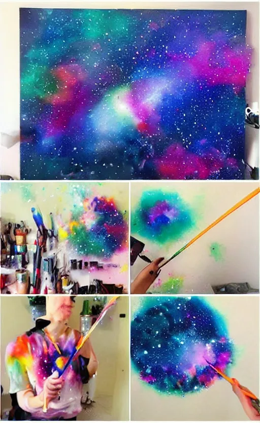 Image similar to galaxy paint explosion