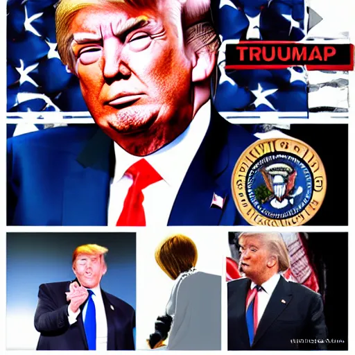 Image similar to donald trump in the style of naoki ikushima