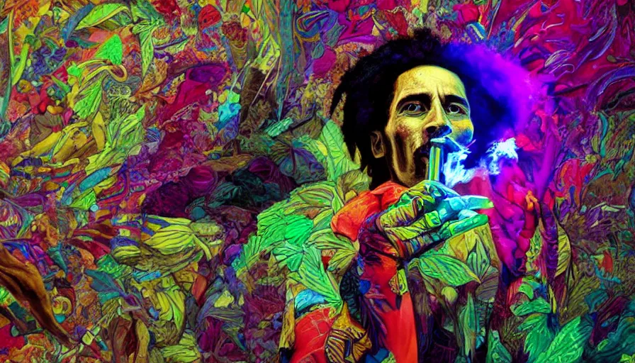 bob marley smoking a spliff wallpaper