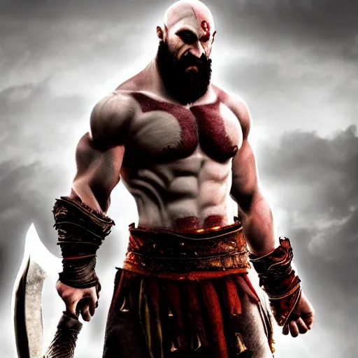 Prompt: kratos from God of war 2018