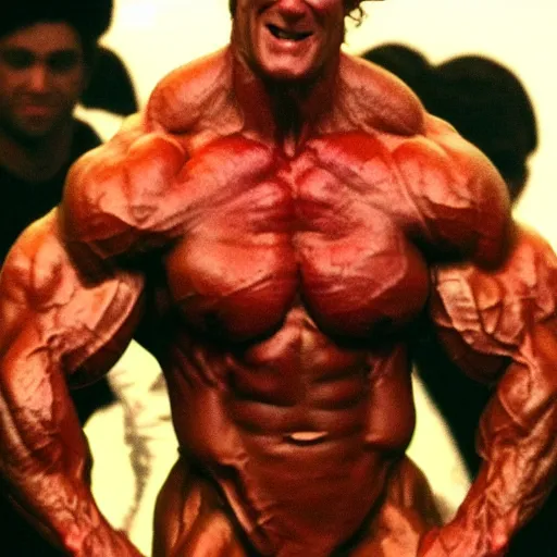 Prompt: Todd Howard winning the Mr. Olympia