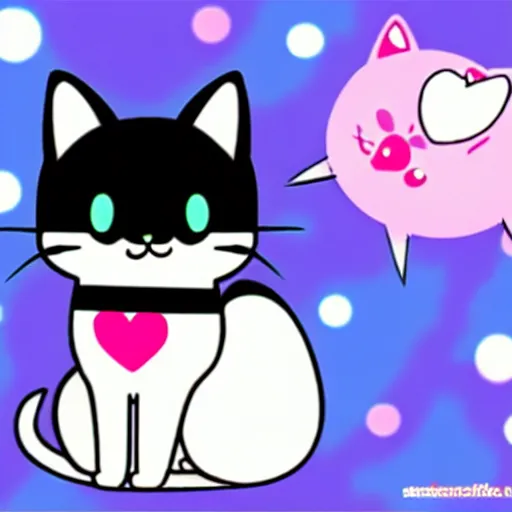 Image similar to Kawaii anime cute cat