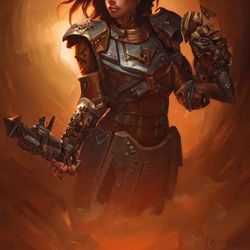 Image similar to warhammer 4 0 k aubrey plaza, intricate, elegant, highly detailed, digital painting, artstation, concept art, matte, sharp focus, illustration, hearthstone, art by artgerm and greg rutkowski and alphonse mucha