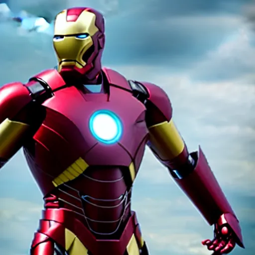 Image similar to DSLR film still of Denzel Washington as Iron Man in new Avengers movie, 4k