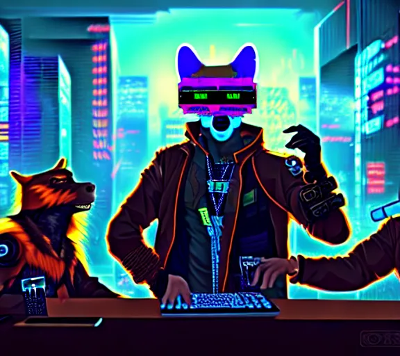 Image similar to high - resolution photograph from a cyberpunk era furry fandom convention ( midwest furfest 2 0 4 7 ), taking place after the genetic revolution and quantum singularity. photorealistic.