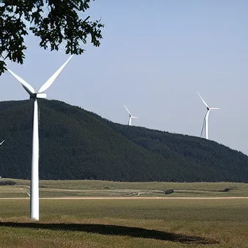 Prompt: modern efficient wind power plant