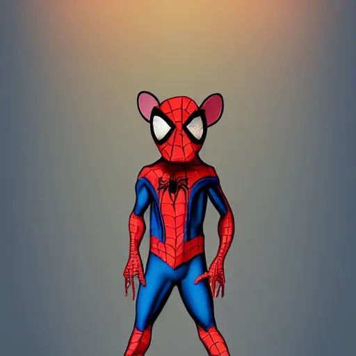 Prompt: a rat as spider man ,cute character, chubby, chibi style ,full body , foggy, glowing effect, golden ratio, rule of thirds, artstation, devianart, galaxy