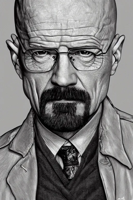 Image similar to an illustration of walter white in the style of mary grandpre, beautiful intricately detailed, hd diffuse lighting, fantasy, intricate, elegant, highly detailed, lifelike, photorealistic, illustration, concept art, smooth, sharp focus, art by mary grandpre