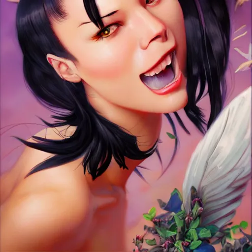 Image similar to a portrait nico robin by eiichiro oda, huang guangjian and gil elvgren and sachin teng, 4 k resolution, artstation, high detail, female body