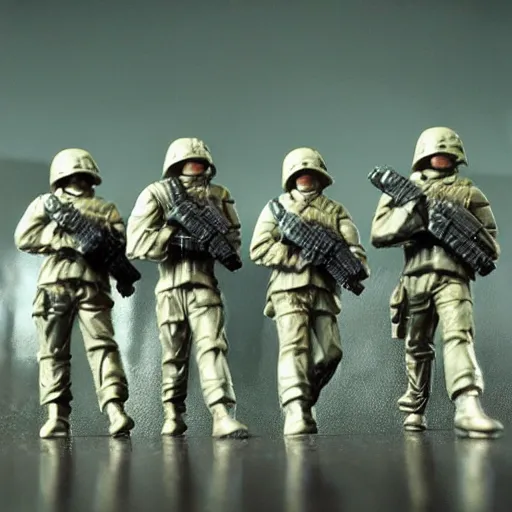 Prompt: band of brothers futuristic soldiers epic photo 35 mm