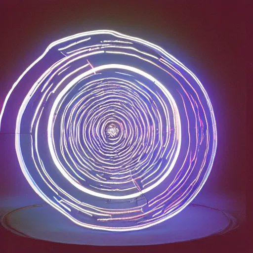 Image similar to annie liebowitz portrait of a plasma energy tron dinosaur egg in the shape of a random geometric shape, made up of glowing electric plates and patterns. cinestill