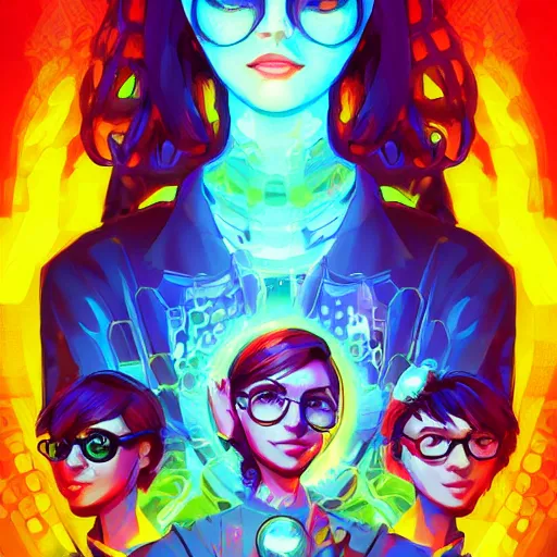 Image similar to skill magic geek inside matrix deepdream radiating a glowing aura stuff loot legends stylized digital illustration video game icon artstation lois van baarle, ilya kuvshinov, rossdraws,