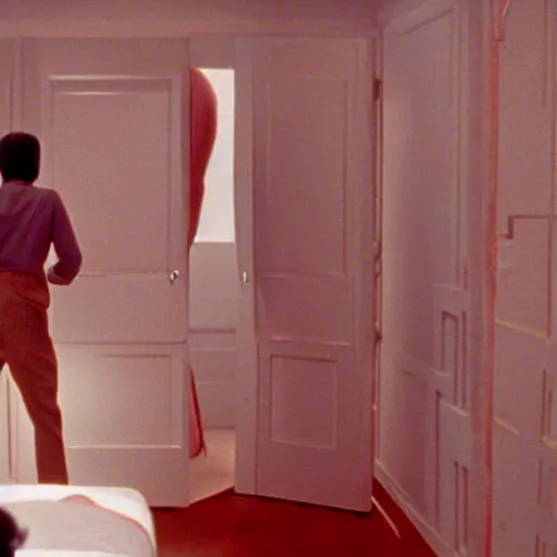 Image similar to The Backrooms, Stanley Kubrick cinematography