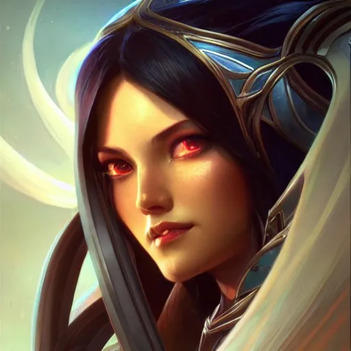 Image similar to perfectly - centered - portrait of irelia from league of legends, intricate, highly detailed, digital painting, artstation, concept art, smooth, sharp focus, illustration, unreal engine 5, 8 k, art by artgerm and greg rutkowski and alphonse mucha