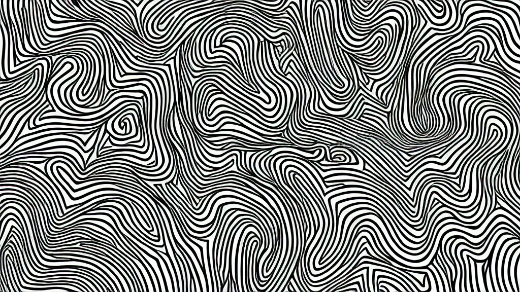 Image similar to psychedelic fever dream topographic line art, vector art, clean modern design