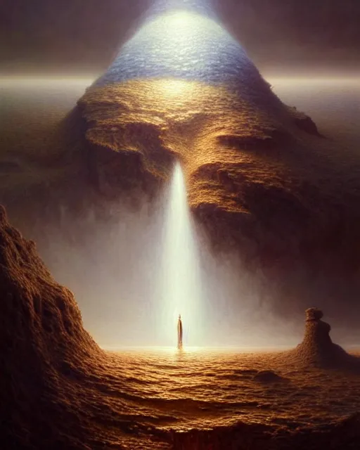 Image similar to a hyper - detailed 3 d render like an oil painting of the origin of consciousness, surrealism!!!!! surreal concept art, lifelike, photorealistic, digital painting, aesthetic, smooth, sharp focus, artstation hd, by greg rutkowski, bruce pennington, valentina remenar and asher duran,