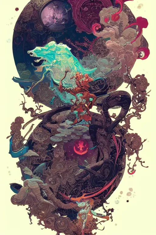 Image similar to tattoo design by kilian eng and victo ngai and james jean and peter mohrbacher and craig mullins