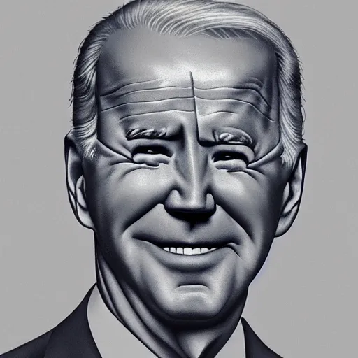 Prompt: A weaved portrait of Joe Biden