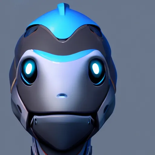 Prompt: robotic dolphin headshot profile picture, commission on furaffinity, unreal engine