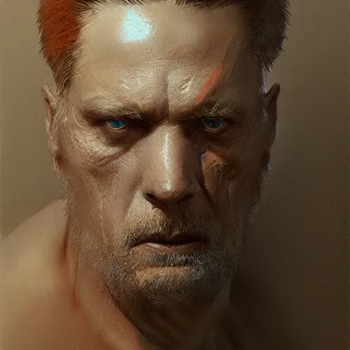Image similar to a hyper-detailed portrait of a unique creature by Craig Mullins; trending on artstation; 90mm; f/1.4